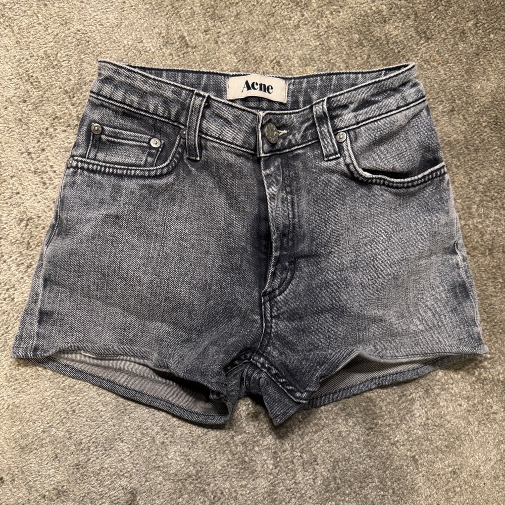 Acne Women's Gray Denim Shorts